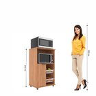 Balcão De Cozinha Para Forno E Fruteira Com 2 Cestos Freijó