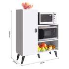 Balcão De Cozinha Para Forno E Micro Ondas Xangai 1 Pt Branco