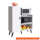 Balcão De Cozinha Para Forno E Micro Ondas Xangai 1 Pt Branco