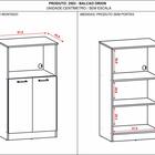 Balcão De Cozinha Para Forno E Microondas 2 Portas Orion Kits