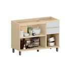 Balcão de Cozinha para Pia 100% MDF 3 Portas e 2 Gavetas sem