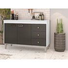 Balcão De Cozinha Para Pia 120 2 Portas E 3 Gavetas Bréscia G