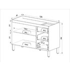 Balcão De Cozinha Para Pia 120 Cm 2 Portas 3 Gavetas Fumê - Q