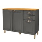 Balcão De Cozinha Para Pia 120 Cm 3 Portas 1 Prateleira Chumb