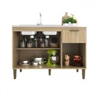 Balcão De Cozinha Para Pia 120 Cm Alana 3 Portas 1 Gaveta Dou