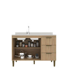 Balcão De Cozinha Para Pia 120 Cm Ana 2 Portas 3 Gavetas Dour