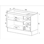 Balcão De Cozinha Para Pia 120 Cm Imbuia 2 Portas 3 Gavetas M