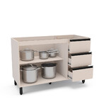 Balcão De Cozinha Para Pia 120 Cm Koya 2 Portas 3 Gavetas Cre