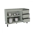 Balcão De Cozinha Para Pia 120 Cm Koya 2 Portas 3 Gavetas Ver