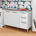 Balcão De Cozinha Para Pia 120 Cm Mad Versalhes 3 Portas 2 Ga