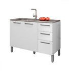 Balcão De Cozinha Para Pia 120 Cm Mad Versalhes 3 Portas 2 Ga