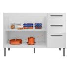 Balcão De Cozinha Para Pia 120 Cm Mad Versalhes 3 Portas 2 Ga