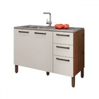 Balcão De Cozinha Para Pia 120 Cm Mad Versalhes 3 Portas 2 Ga