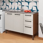 Balcão De Cozinha Para Pia 120 Cm Mad Versalhes 3 Portas 2 Ga