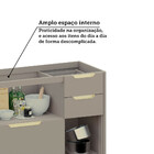 Balcão De Cozinha Para Pia 120cm 2 Portas E 3 Gavetas Sem Tam