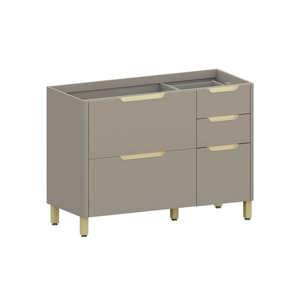 Balcão De Cozinha Para Pia 120cm 2 Portas E 3 Gavetas Sem Tam