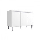 Balcão De Cozinha Para Pia 120cm 3 Gavetas Andreia - Ajl Move