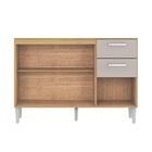 Balcão De Cozinha Para Pia 120cm 3 Portas 2 Gavetas Livy Z46