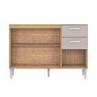 Balcão De Cozinha Para Pia 120cm 3 Portas 2 Gavetas Livy Z46