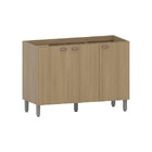 Balcão De Cozinha Para Pia 120cm 3 Portas Sem Tampo Classic L