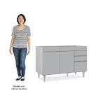 Balcão De Cozinha Para Pia 120cm 3 Portas Sem Tampo Michigan