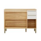 Balcão De Cozinha Para Pia 120cm Com 3 Portas 2 Gavetas Sem T