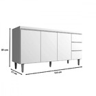 Balcão De Cozinha Para Pia 150cm 3 Gavetas Andreia - Ajl Move