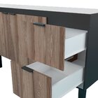 Balcão De Cozinha Para Pia 150cm 3 Portas 2 Gavetas Tamarindo