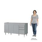 Balcão De Cozinha Para Pia 150cm 4 Portas Sem Tampo Marrocos