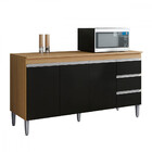 Balcão De Cozinha Para Pia 160 Cm 3 Gavetas Andreia - Ajl Mov