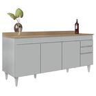 Balcão De Cozinha Para Pia 180cm Com Tampo 4 Portas Dallas Ci