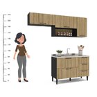 Balcão De Cozinha Para Pia 1 Porta Basculante 4 Gavetas 120cm