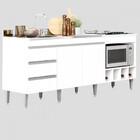 Balcão De Cozinha Para Pia 2 Portas 3 Gavetas Branco 2035 - S