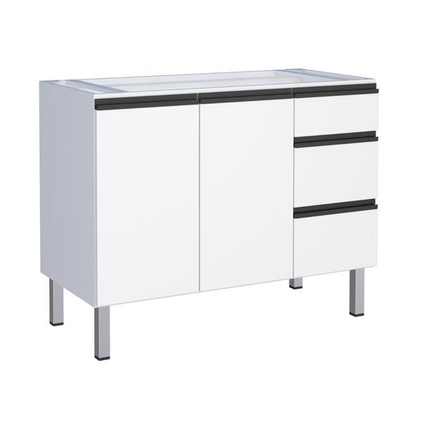 Balcão De Cozinha Para Pia 2 Portas Paranavaí Branco