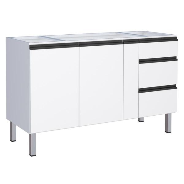 Balcão De Cozinha Para Pia 2 Portas Paranavaí Branco