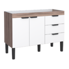 Balcão De Cozinha Para Pia 3 Gavetas Beruri Tamarindo Branco