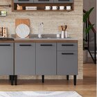 Balcão De Cozinha Para Pia 3 Portas 1 Gaveta Giovanna Freijó/