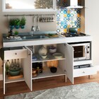 Balcão De Cozinha Para Pia 3 Portas 2 Gavetas Espaço Para For