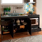 Balcão De Cozinha Para Pia 3 Portas 2 Gavetas Espaço Para For