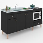 Balcão De Cozinha Para Pia 3 Portas 2 Gavetas Espaço Para For