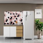 Balcão De Cozinha Para Pia Clara 3 Portas 2 Gavetas Atacama/b