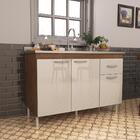 Balcão de Cozinha para Pia de 120cm Sem Tampo Suiça Fidelitá