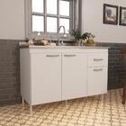 Balcão de Cozinha para Pia de 120cm Sem Tampo Suiça Fidelitá