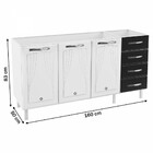 Balcão De Cozinha Para Pia Em Aço Star New 3 Portas 4 Gavetas