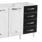 Balcão De Cozinha Para Pia Em Aço Star New 3 Portas 4 Gavetas