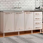 Balcão De Cozinha Para Pia Em Aço Star New 3 Portas 4 Gavetas