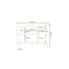 Balcão De Cozinha Para Pia Florença 100% Mdf Fendi/castanho