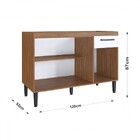 Balcão De Cozinha Para Pia Giovanna 3 Portas 1 Gaveta Freijó/