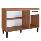 Balcão De Cozinha Para Pia Giovanna 3 Portas 1 Gaveta Freijó/