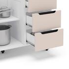 Balcão De Cozinha Para Pia Meena 2 Portas 3 Gavetas Branco/cr